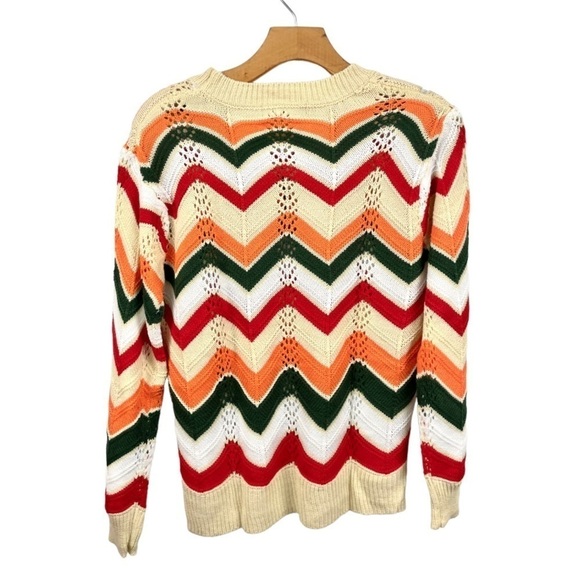 NEW Fasumawa Sunset Chevron Sweater Size S - Picture 5 of 7